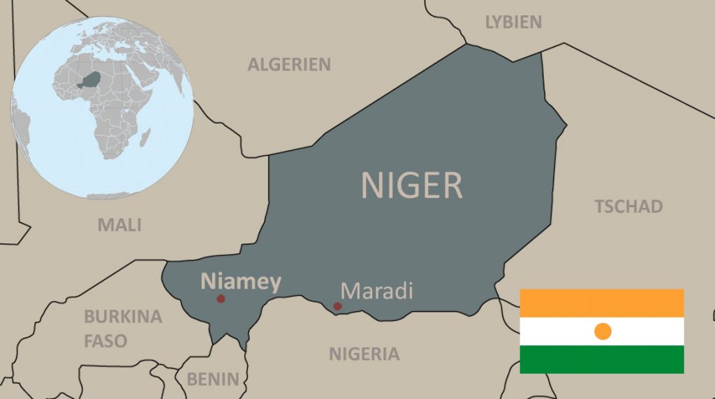 Karte und Lage von Niger